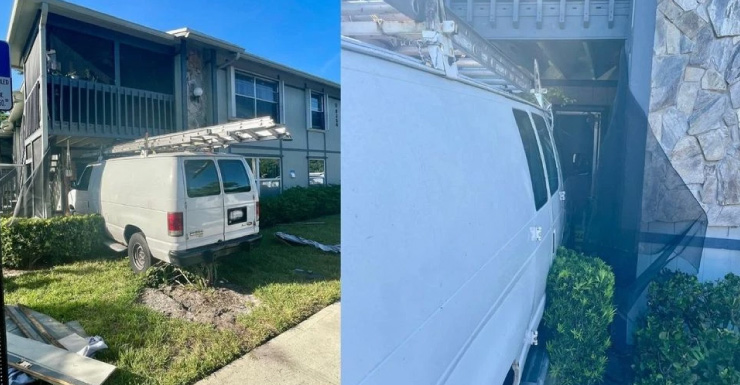 Furgoneta se estrella contra edificio de apartamentos en Hobe Sound, provocando evacuaciones y revisiones de seguridad