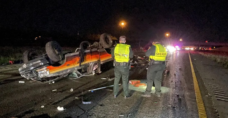 Hombre de Florida muere tras volcar camioneta en la I-4 en el condado de Polk