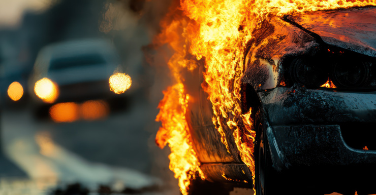 Incendio de vehículo en la I-275 cerca del puente Dick Misener al sur de St. Pete