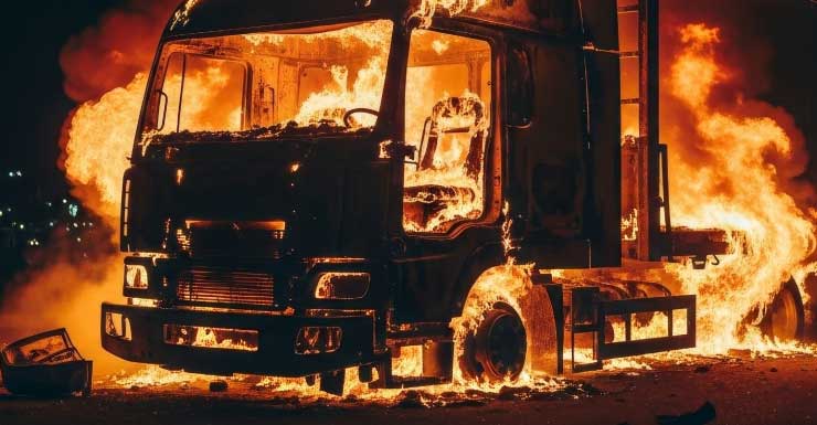 Reabren todos los carriles en la I-295 sentido sur en Beach Blvd. tras incendio de camión