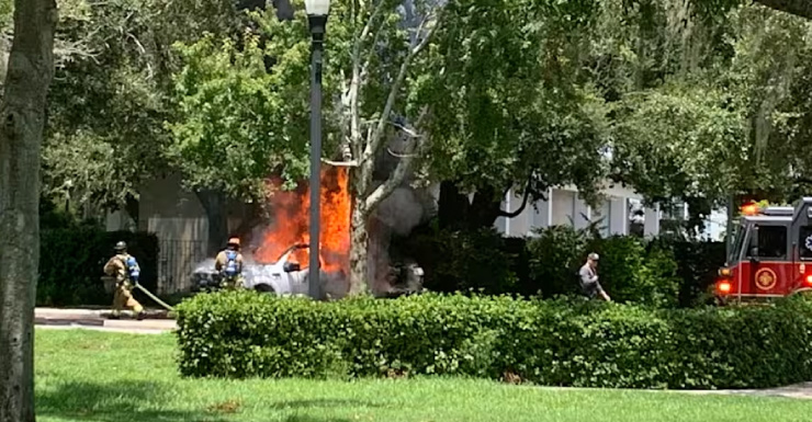 Una persona herida tras incendio de camioneta en Winter Haven