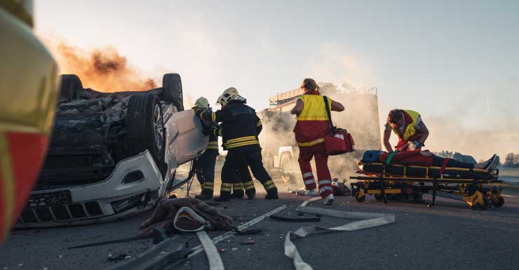 3 personas hospitalizadas tras accidente con volcadura en la I-95 en Miami-Dade Patrulla de Carreteras de Florida