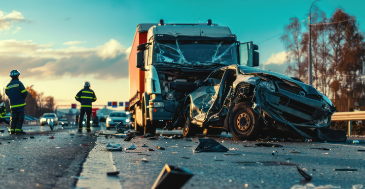 Accidente con camión en I-95 Norte en Palm Beach Gardens bloquea carriles