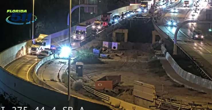 Accidente con fuga en la rampa de la I-275 hacia la I-4 en el centro de Tampa está bajo investigación