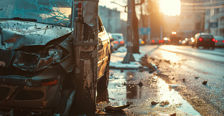 Accidente en Lake Mary deja auto volcado tras chocar con un árbol Troopers