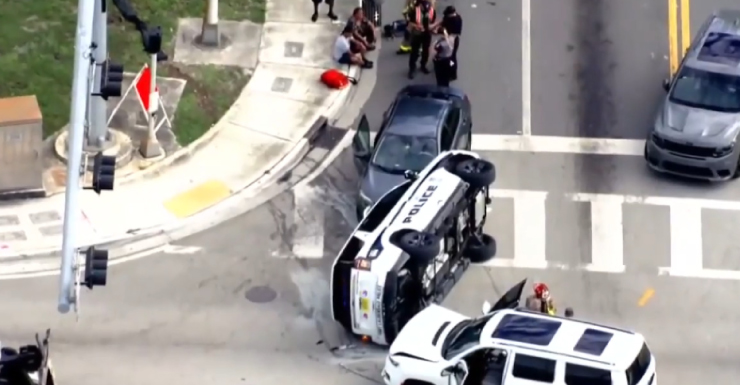 Choque con participación policial en Fort Lauderdale causa cierre de carriles; buen samaritano que ayudó al oficial comparte su testimonio