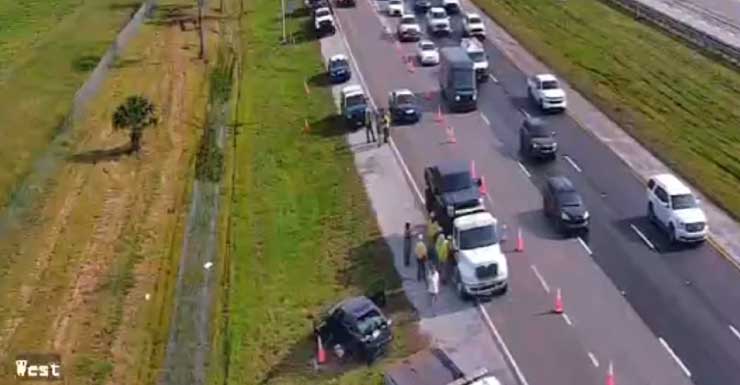 Choque en la I-95 norte en Hobe Sound causa retrasos en la hora pico
