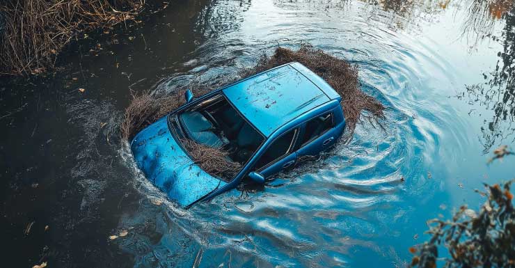 Mujer muere tras SUV saltar baranda y caer en canal de Boca Ratón