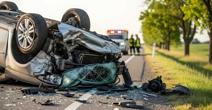 Accidente con vehículo volcado causa congestión en la I-75