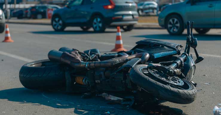 Alerta de tráfico accidente de motocicleta en PCB