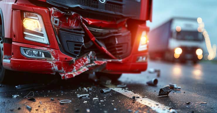 Camión de carga se atraviesa y derrama 100 galones de combustible en la I-595 en Broward