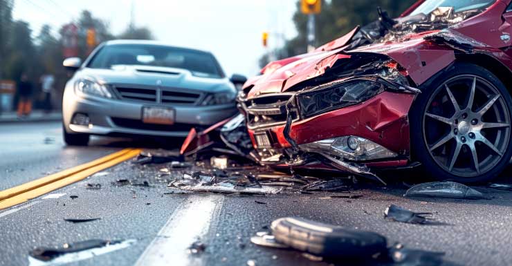 Choque frontal envía a dos personas al hospital y bloquea la vía por horas