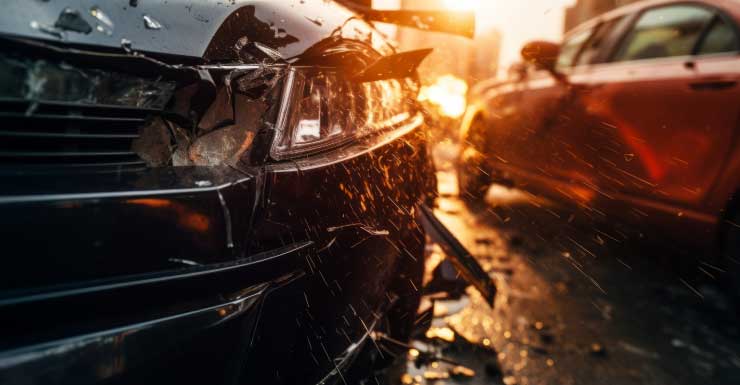 Choque frontal envía a dos personas al hospital y bloquea la vía por horas