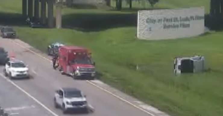 Choque múltiple en la autopista Turnpike de Florida causa congestión de 2 millas cerca de Port St. Lucie