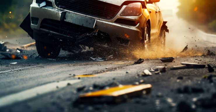 Conductor choca contra dos señales de cruce peatonal en Fort Myers el lunes por la mañana