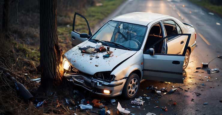 Hombre de Chiefland muere tras chocar contra un árbol en el condado de Levy