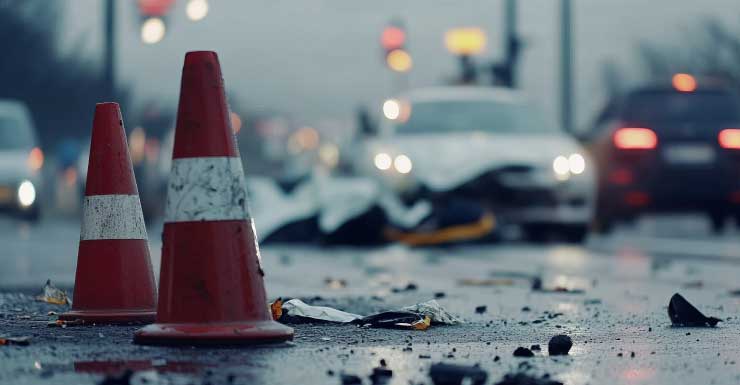 Investigadores analizan accidente en Buckingham Road la mañana del lunes