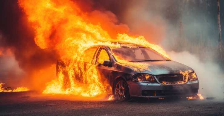 SUV se incendia dentro del túnel de lavado de Jiffy Lube en Iona la mañana del lunes