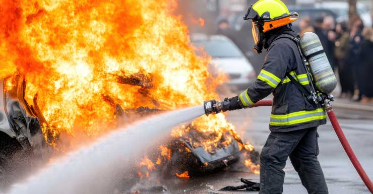 Salida este de la State Road 112 hacia el Aeropuerto Internacional de Miami cerrada por incendio vehicular autoridades