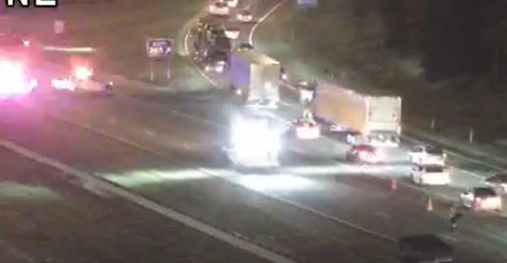 Se reabren todos los carriles tras accidente múltiple que bloqueó carriles izquierdos en la I-75 Norte, antes de la salida hacia Fletcher Avenue