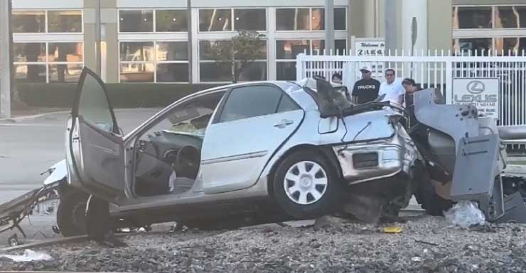1 hospitalizado después de que un tren Brightline choca contra un vehículo en North Miami.
