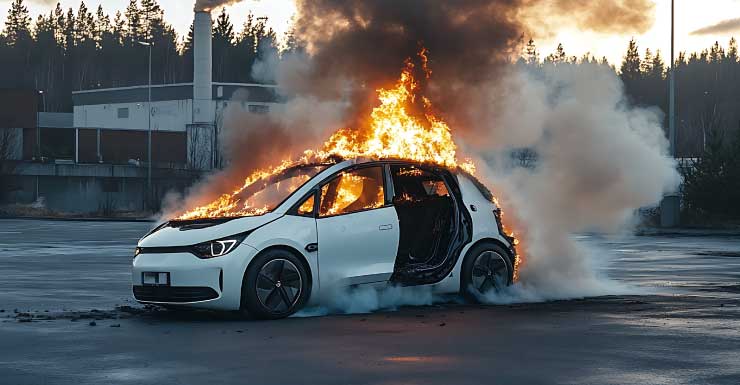 Auto se incendia en la SR-528 en el condado de Orange cerca de I-Drive