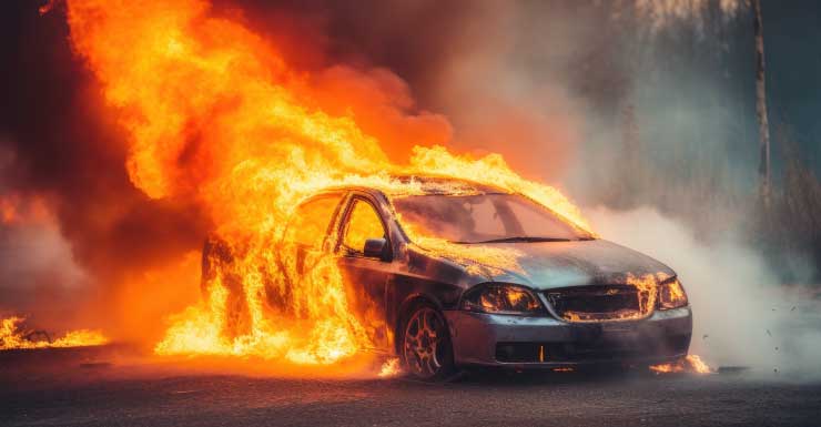 Incendio de vehículo bloquea carriles en la I-95 Norte en Stuart