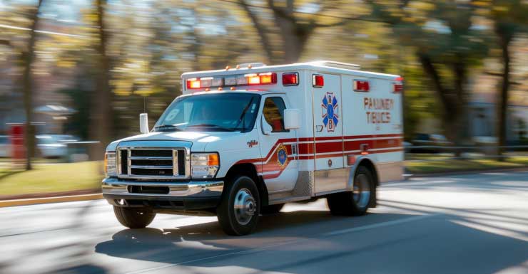 Ambulancia con un paciente a bordo involucrada en un choque de tres vehículos en Bradenton, según la policía