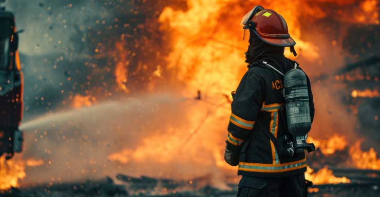 Bomberos controlan incendio en una chimenea en Newberry, condado de Alachua