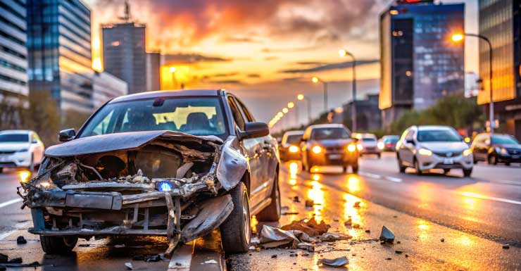 Camión se pliega en la I-4 en Osceola, causando choque contra un Mercedes-Benz