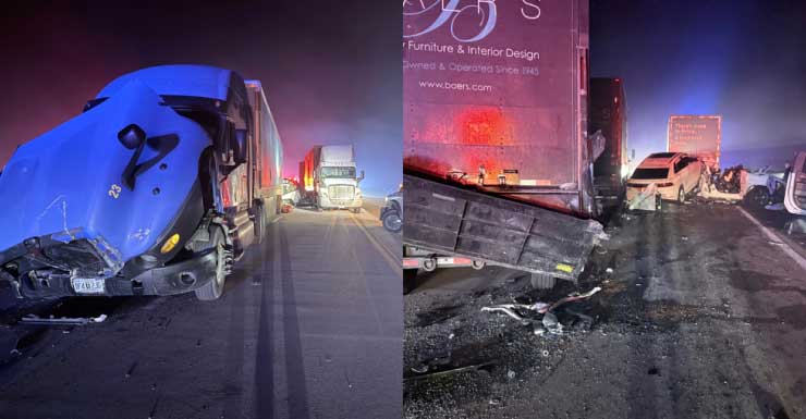 Choque de siete vehículos en la I-75 en el condado de Collier deja 1 muerto y 3 heridos; causa cierre nocturno