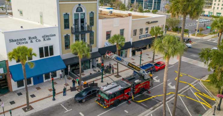 Incendio en bar deportivo en el centro de Ocala