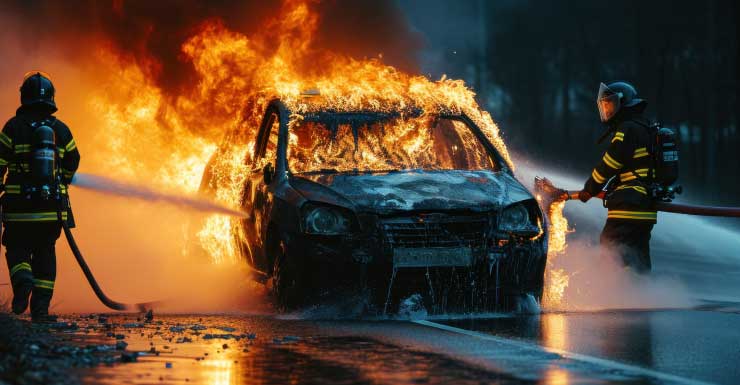 Agente de Florida y su K-9 logran escapar después de que la patrulla se incendiara en la I-95, según la Patrulla de Carreteras de Florida