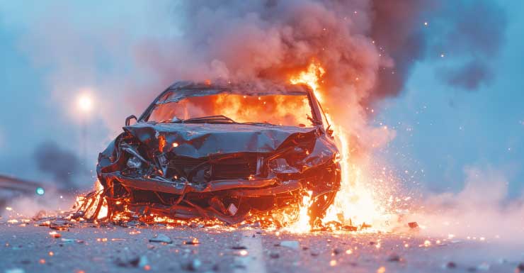 Automóvil se incendia en el estacionamiento de Home Depot en Destin