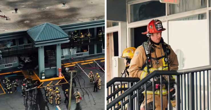 El Departamento de Bomberos de LaCrosse publica video del incendio en un motel de Alachua