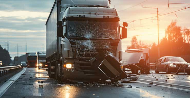 FHP Camión se sale de la carretera en la I-95 NB en Pompano Beach; conductor muere en el hospital