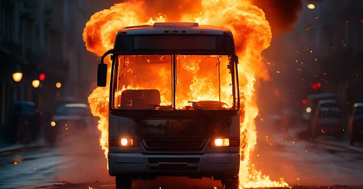 Incendio de autobús provoca tráfico pesado en la I-275 sur en el centro de Tampa