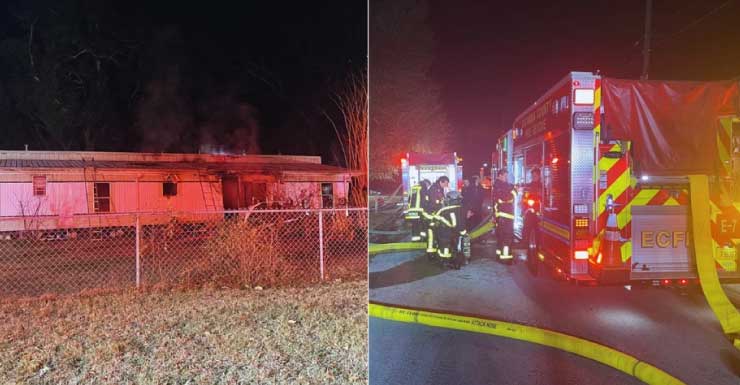 Incendio en una casa móvil deja a un bombero herido en el condado de Escambia