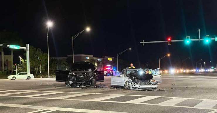 La policía de Cape Coral investiga un accidente en Pine Island Road