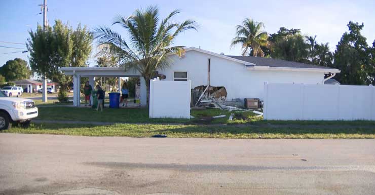 Se reporta fuga de gas tras accidente de vehículo en una casa de Margate