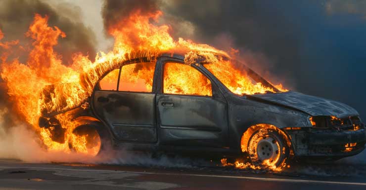 Incendio de vehículo cierra un tramo de la I-95 en Pompano Beach