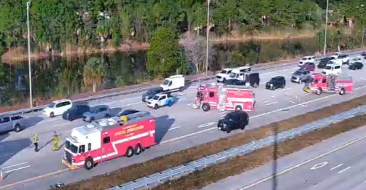 Se reabren carriles tras accidente en I-95 Sur en el condado de Palm Beach