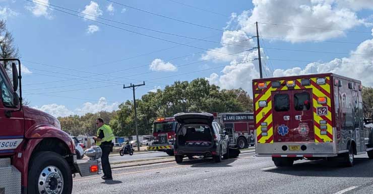 Accidente de varios vehículos bloquea temporalmente carriles en la U.S. 441 en Fruitland Park
