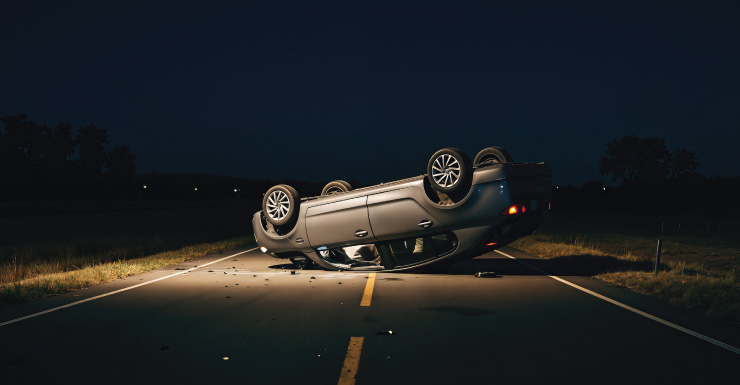 Accidente por volcamiento cierra carriles en la I-95 en Hallandale Beach Boulevard