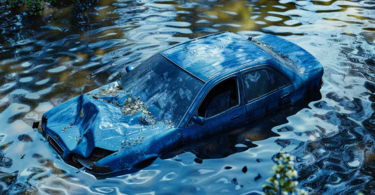 Conductor rescatado después de que su vehículo se sumergiera en el agua cerca de St. Pete Beach