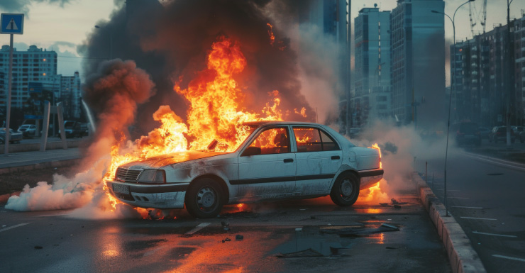 Incendio de vehículo ralentiza el tráfico de I-4 este en World Drive