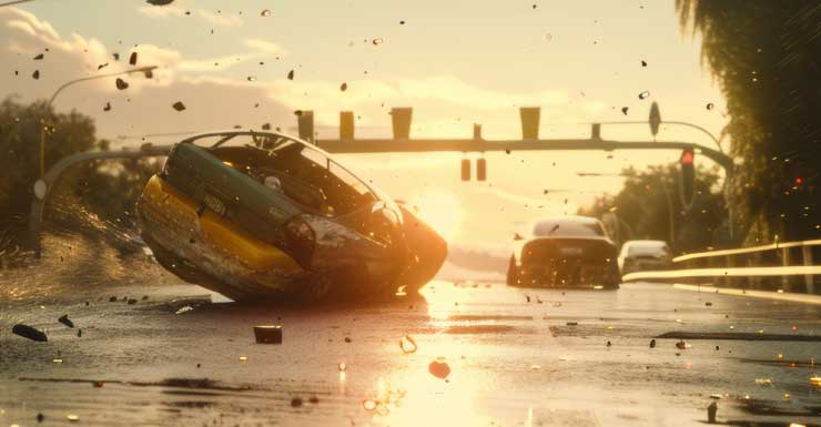 Persecución policial termina con volcadura en el jardín de una casa en Fort Lauderdale; hombre de 24 años bajo custodia