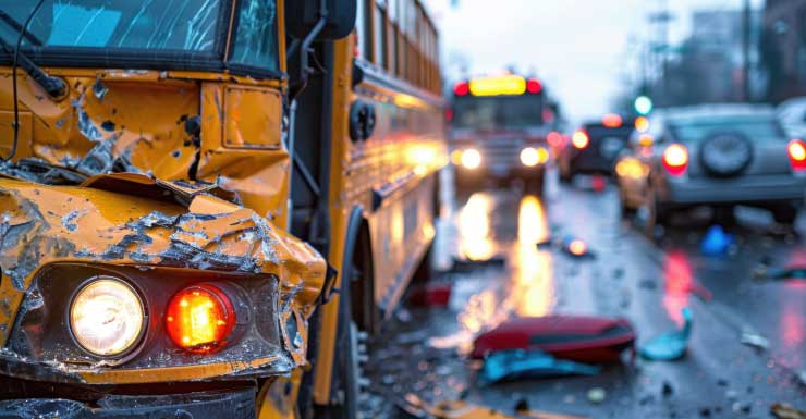 Accidente de autobús escolar en Pondella Rd en Cape Coral