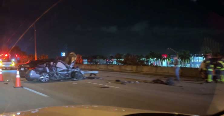 Adolescente muere tras accidente de varios vehículos que cerró la I-95 durante la noche en Riviera Beach