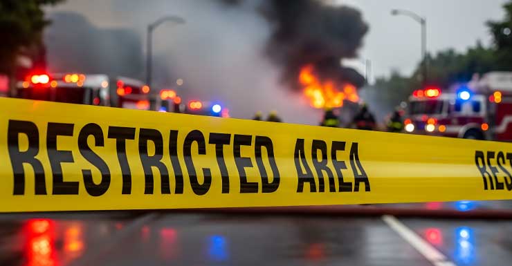 Alerta de tráfico incendio de vehículo en Leonard C. Taylor y S. Orange Ave bloquea todos los carriles en dirección sur; 1 carril en dirección norte abierto